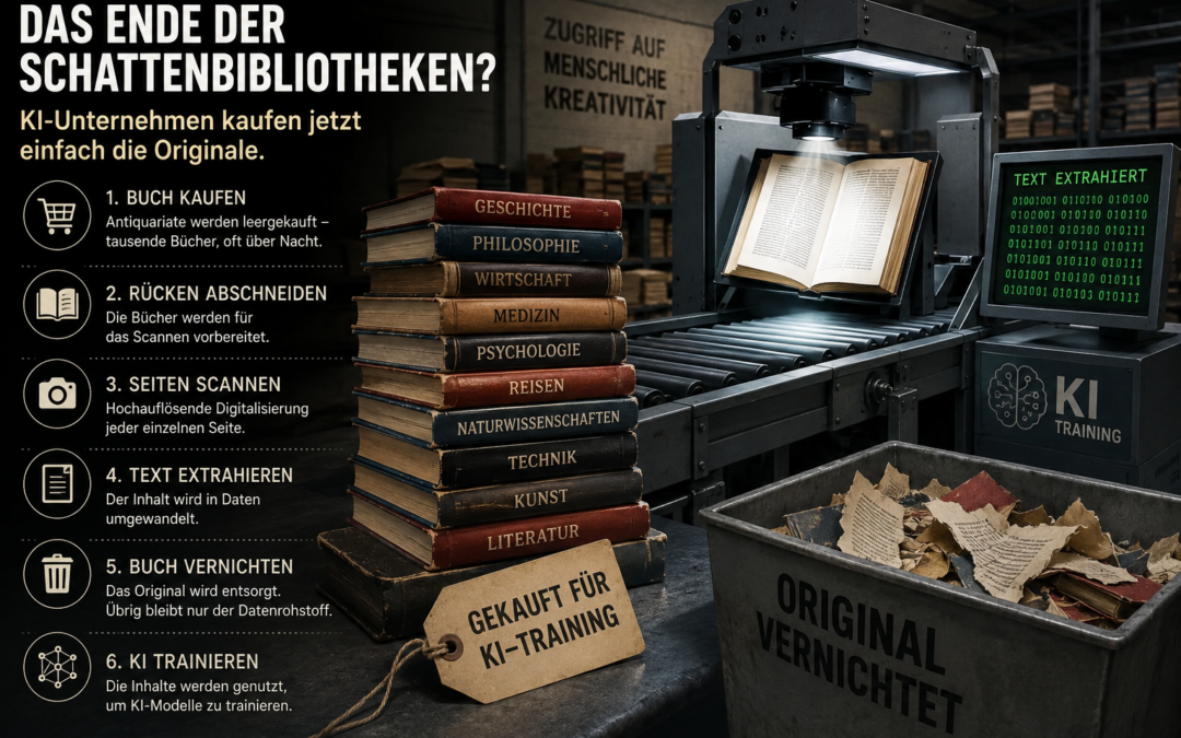 Das Ende der Schattenbibliotheken? KI-Unternehmen kaufen jetzt einfach die Originale