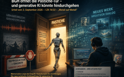 BGH öffnet die Pastiche-Tür – und generative KI könnte hindurchgehen  BGH, Urteil vom 3. September 2026 – I ZR 74/22 – „Metall auf Metall“